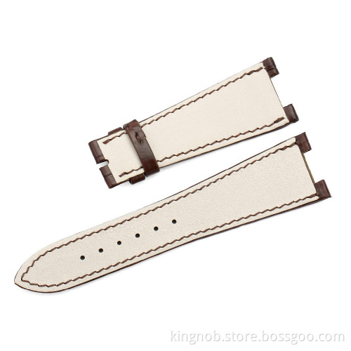 PP02 Alligator Leather Handcraft Brown Straps For PP Pearly Nautilus